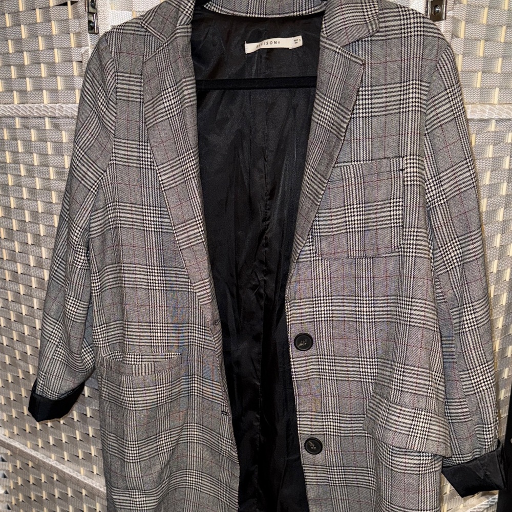Ellison Gray Checkered Blazer